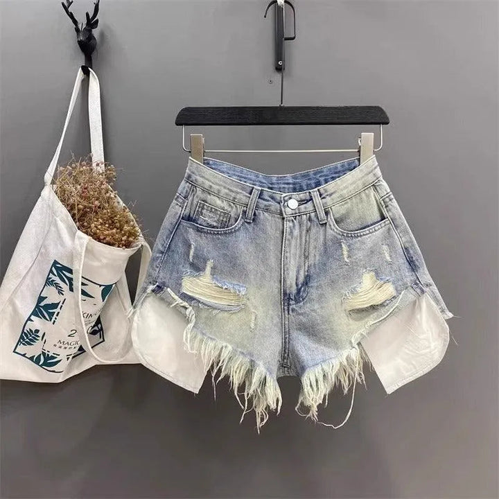 Levoire | Jeans avec couture brute effilochée et brossée Bleu ciel
