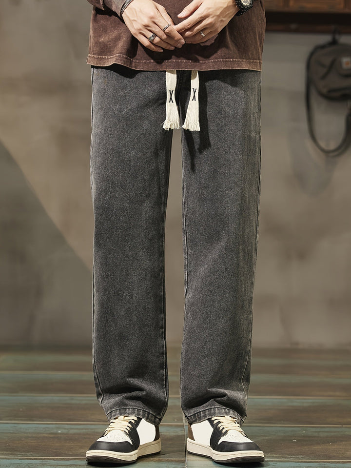 Levoire | Printemps/Automne, Pantalons Droits En Jean Décontractés Pour Hommes
