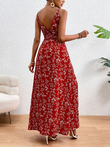 Levoire | Robe Cami Florale À Côtés Fendus