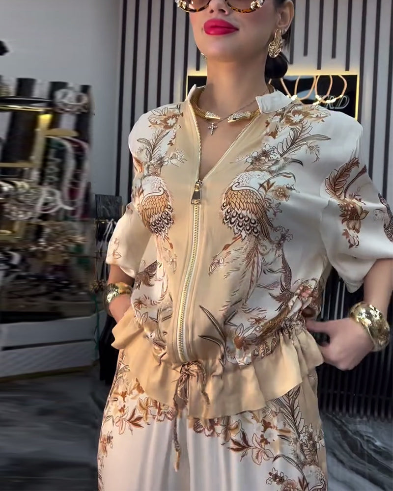 Levoire | Pantalon De Costume Tempérament Col Roulé Zippé
