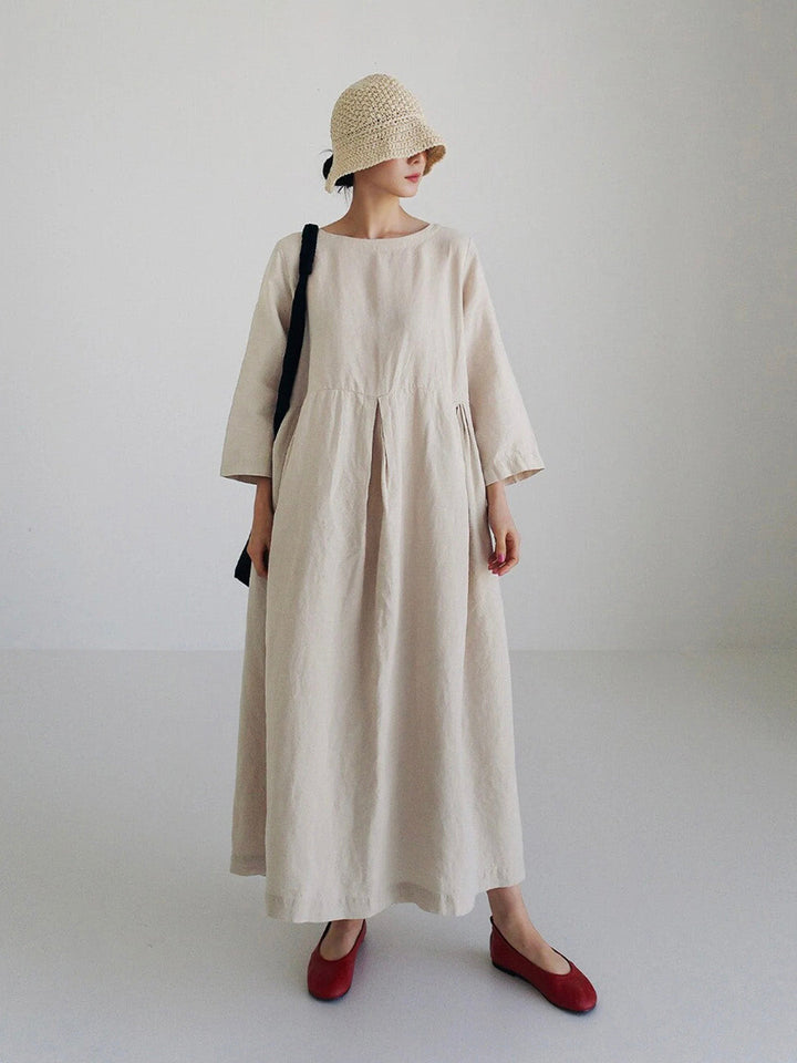 Levoire | Robe Ample En Lin Avec Poches Latérales