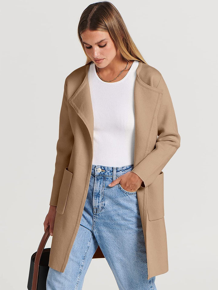 Levoire | Nouveau manteau de mode à revers Khaki