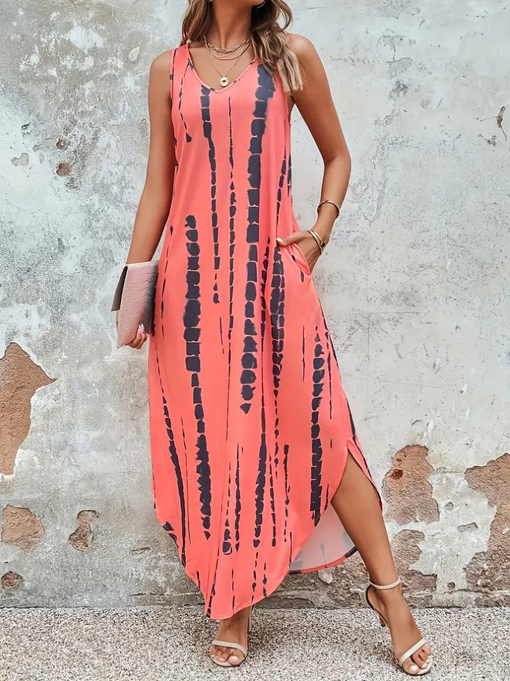 Levoire | Robe Décontractée Avec Décolleté En V Et Ourlet Fendu