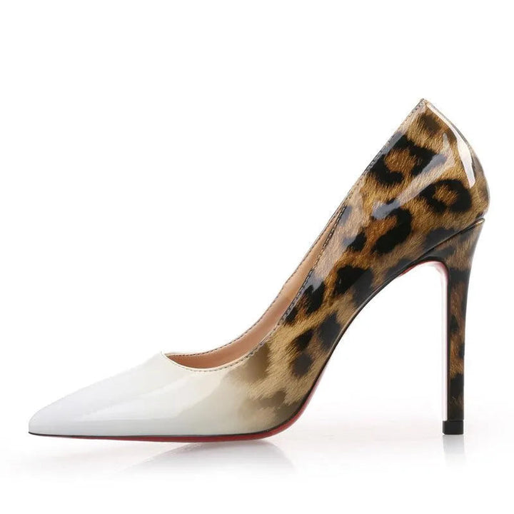 Levoire | Chaussures à talons en dentelle à motifs léopard pour femmes