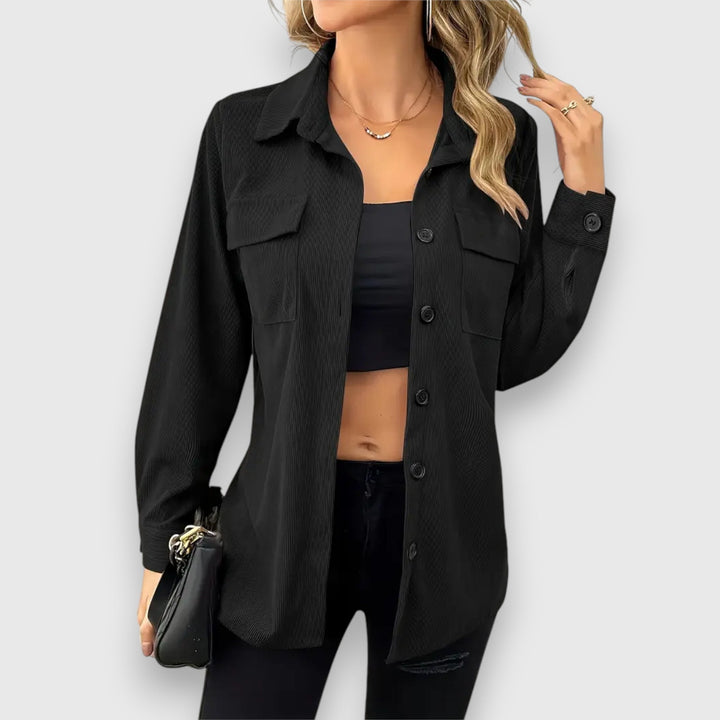 Levoire | Chemise Jacket En Cord Look Noir