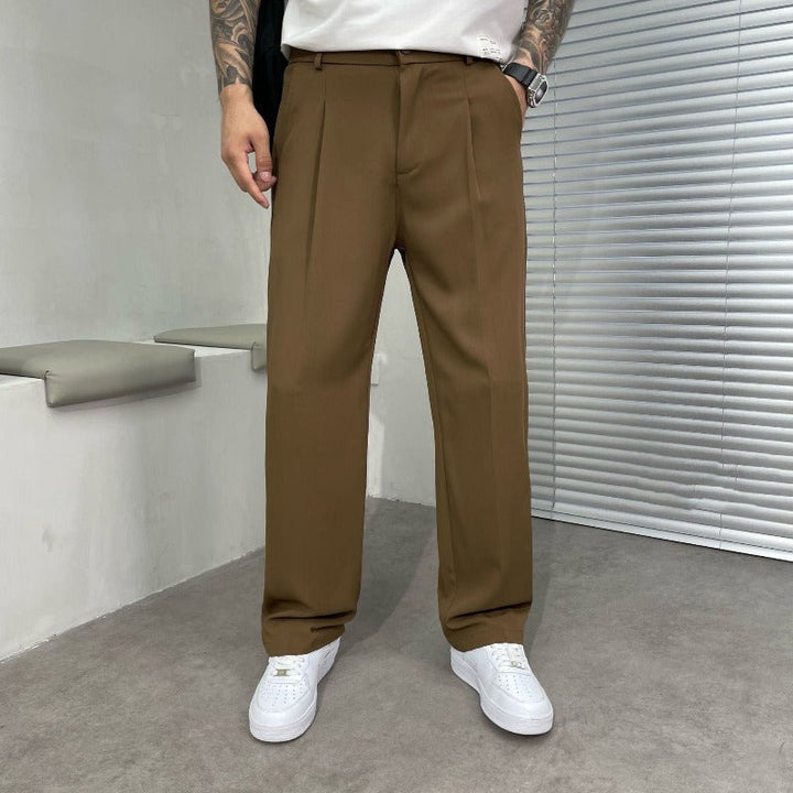 Levoire | Pantalons À Coupe Droite Pour Hommes Braun
