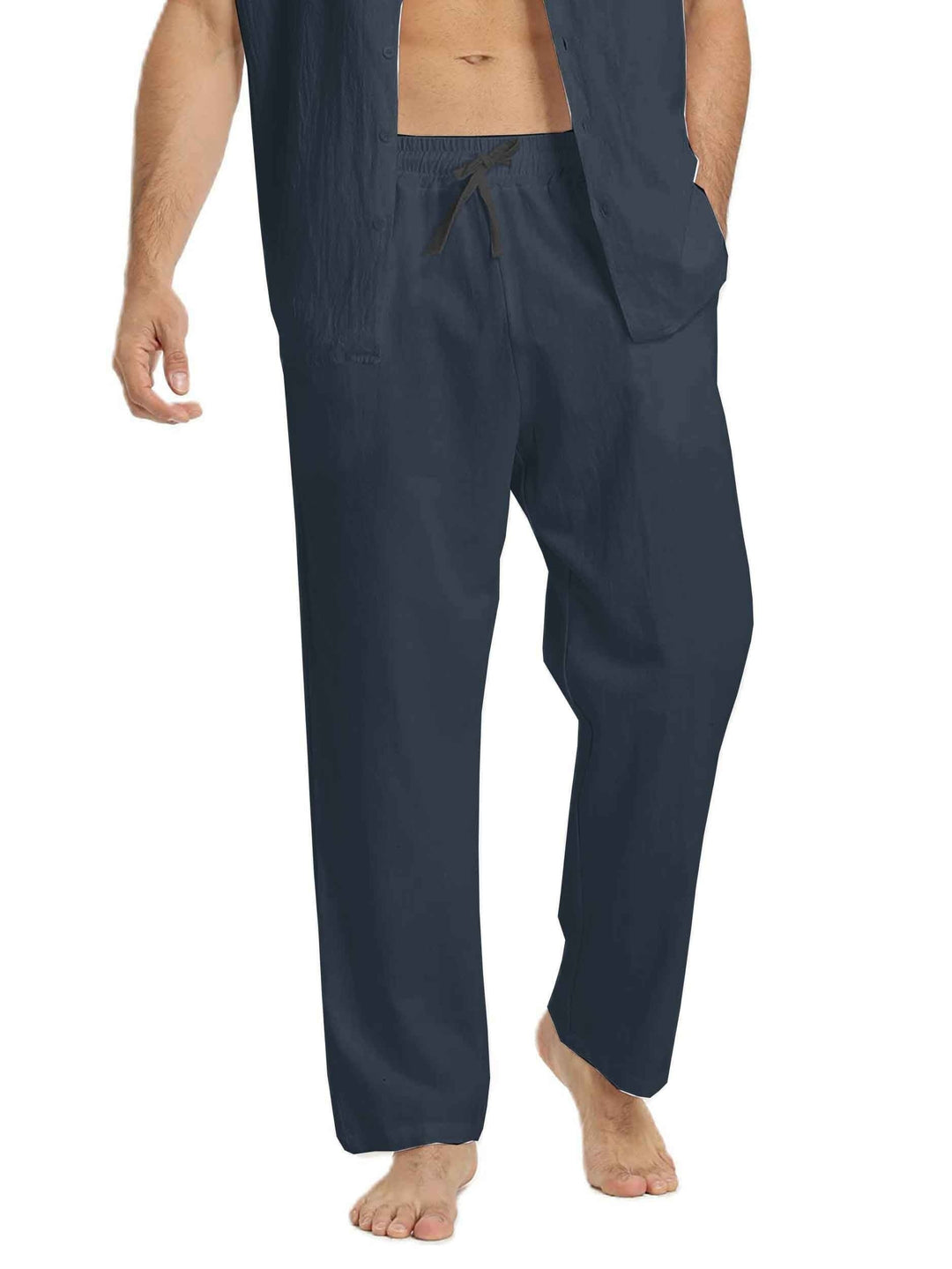 Levoire | Coton Lin Pantalons Homme Pour Une Coupe Décontractée Merimustan