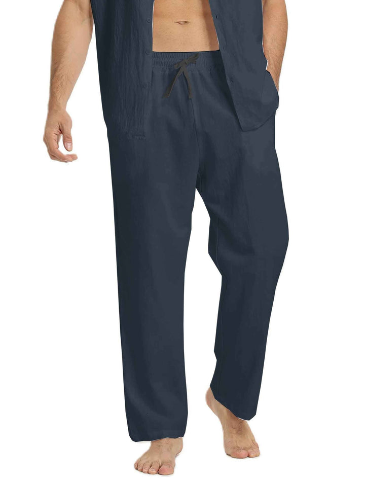 Levoire | Coton Lin Pantalons Homme Pour Une Coupe Décontractée Merimustan