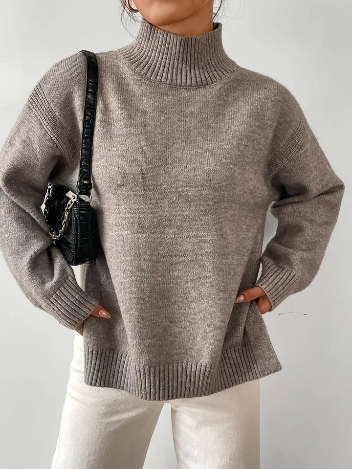 Levoire | Pull Col Montant Taupe