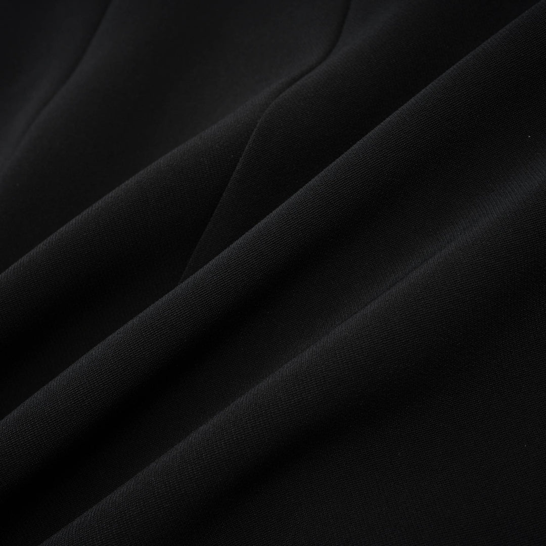 Levoire | Robe Mini Noire Opaque Avec Cristaux
