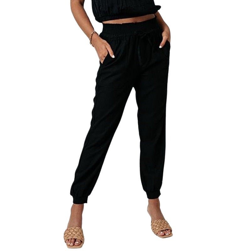 Levoire | Pantalon Harem Femme Confort Large Tendance Noir