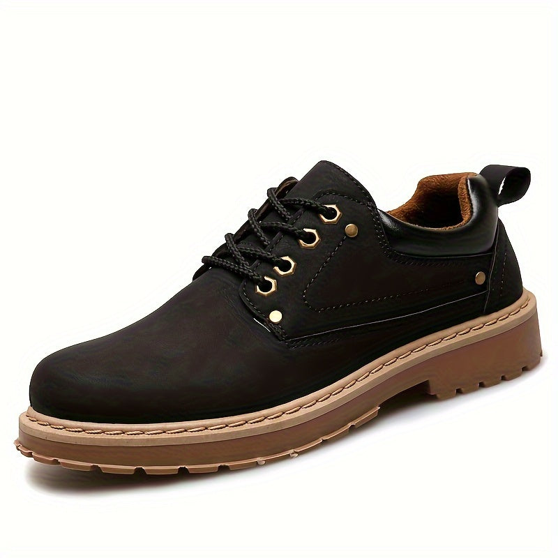 Levoire | Chaussures Retro Rentoa Pour Hommes En Cuir Pu Noir