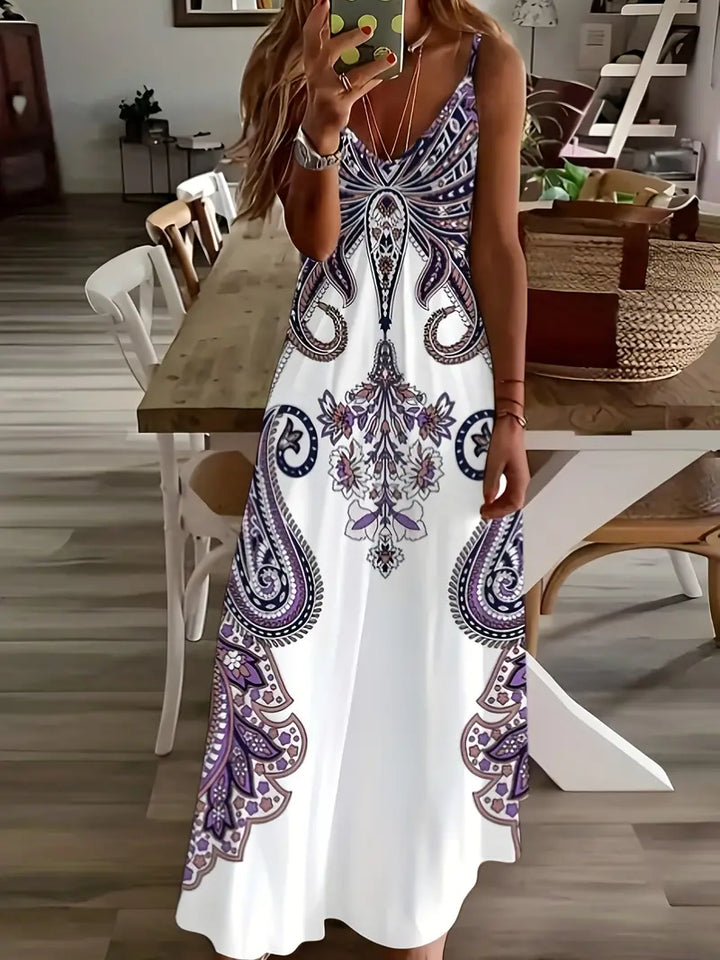 Levoire | Robe Cami À Décolleté En V Avec Motif Floral, Un Autre Style Lilas
