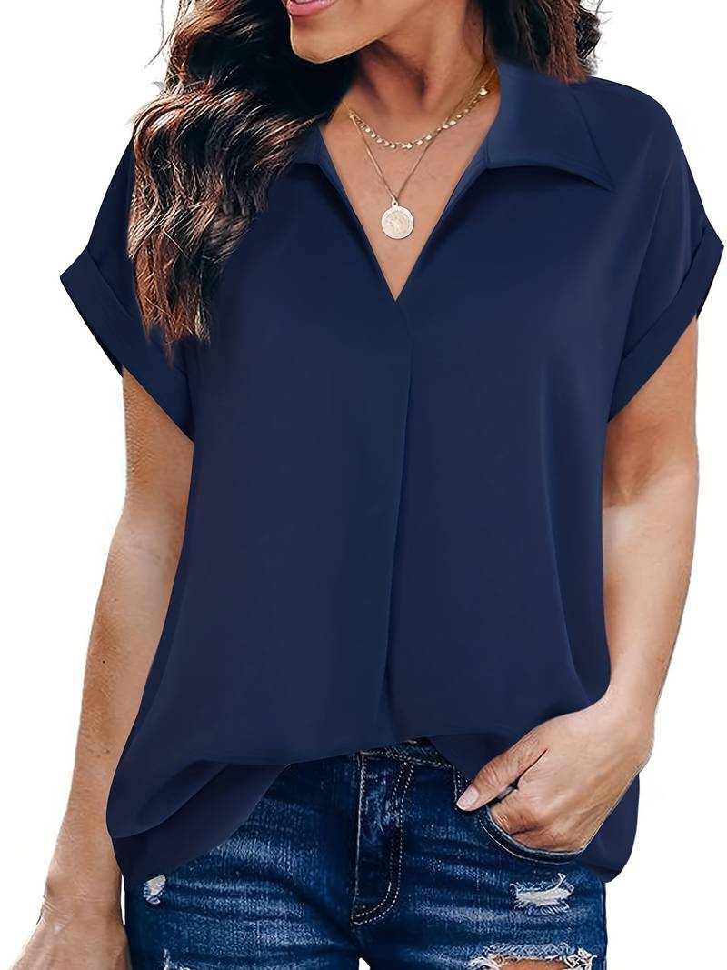 Levoire | Chemise D'Été Décontractée À Col Rabattu