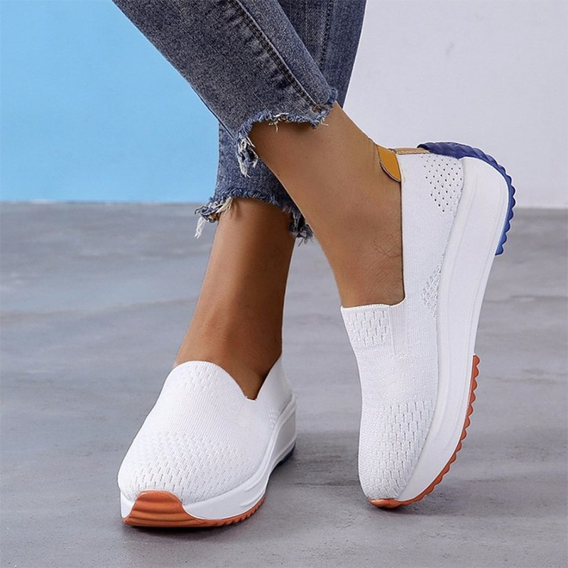 Levoire | Correction Femmes Mesh Baskets Respirantes, Soutenantes & Élégantes Blanc