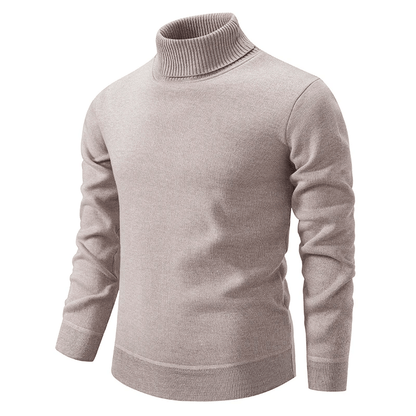 Levoire | Pull Col Roulé Doux Homme Beige