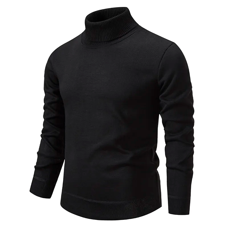 Levoire | Pull Col Roulé Doux Homme Noir