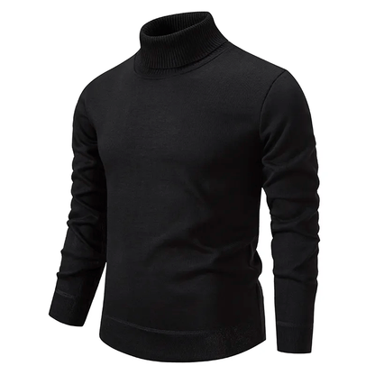 Levoire | Pull Col Roulé Doux Homme Noir