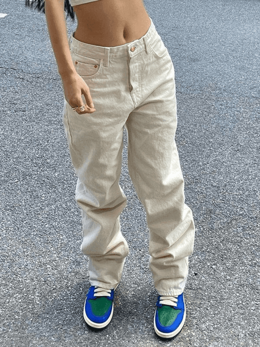 Levoire | Jean Boyfriend À Jambe Droite Lavage De Base