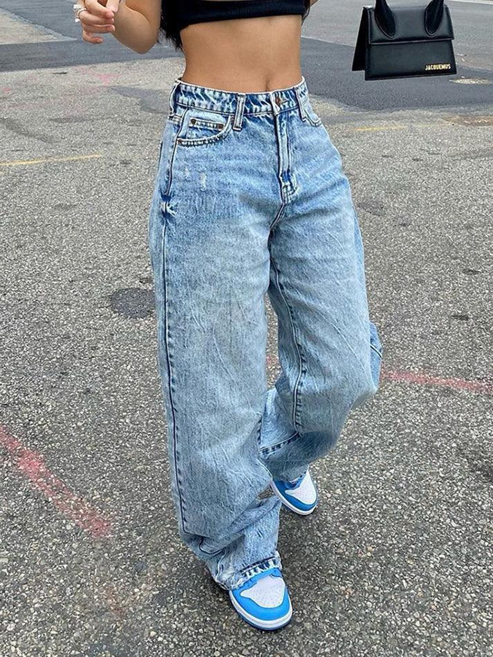 Levoire | Jean Boyfriend À Jambe Droite Lavage De Base