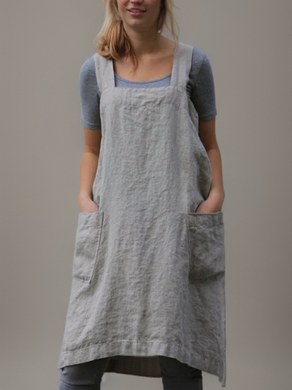 Levoire | Robe En Lin Légère Avec Poches Pour Les Journées D'Été Gris