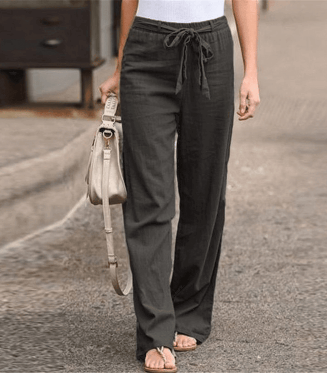 Levoire | Pantalons Décontractés Pour Femmes Avec Cordon À La Taille