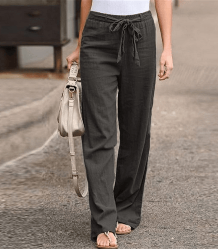 Levoire | Pantalon Droit D'été Pour Femme - Cordon De Serrage