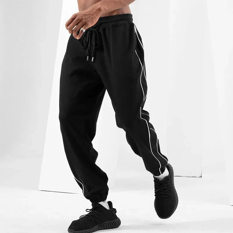 Levoire | Pantalons de course de fitness pour hommes tapered Noir