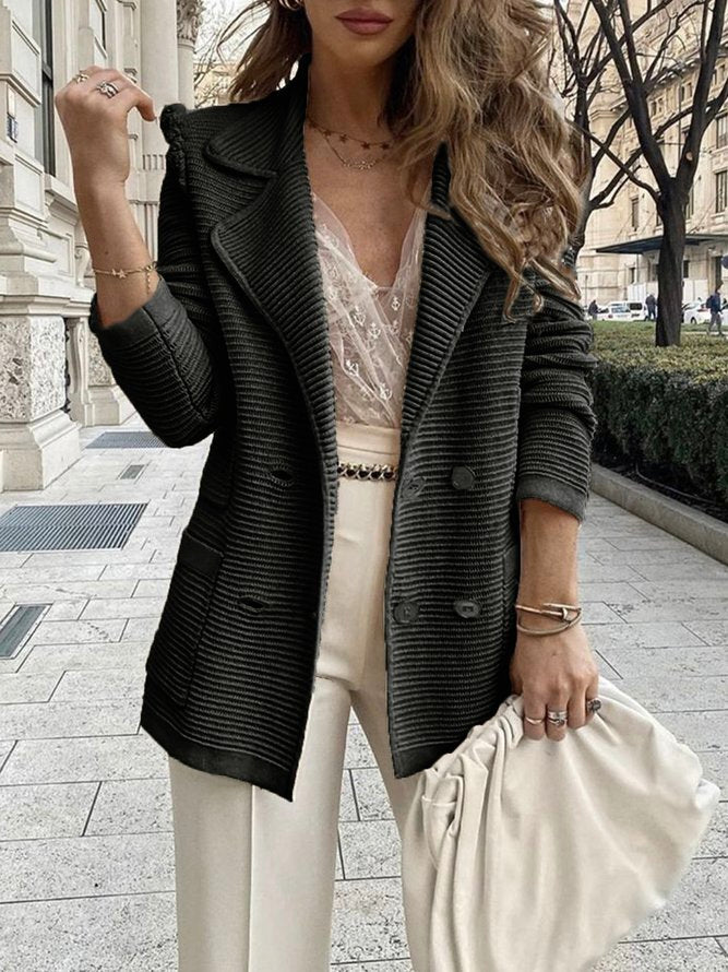 Levoire | Manteau Élégant En Laine Femme Noir