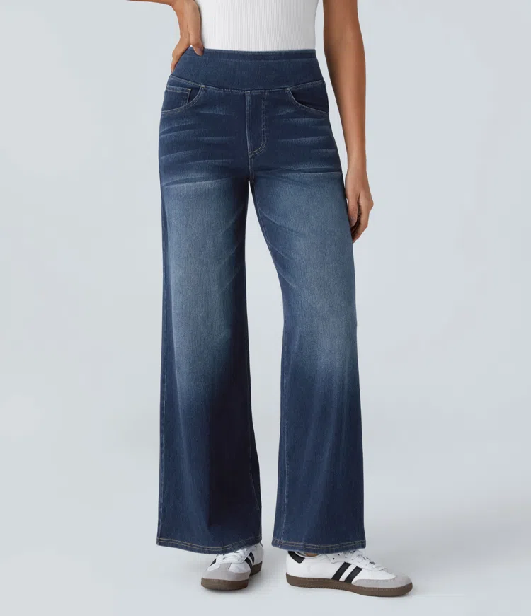Levoire | Jeans Taille Haute Bleu gris