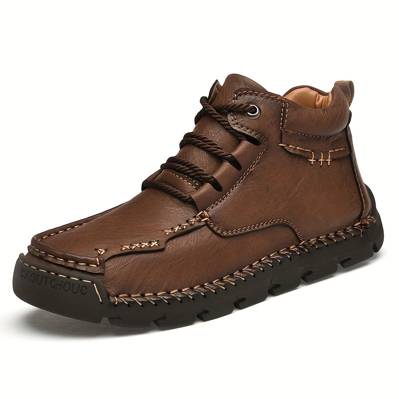 Levoire | Mélange Retro Bottes Haute Cheville Marron foncé