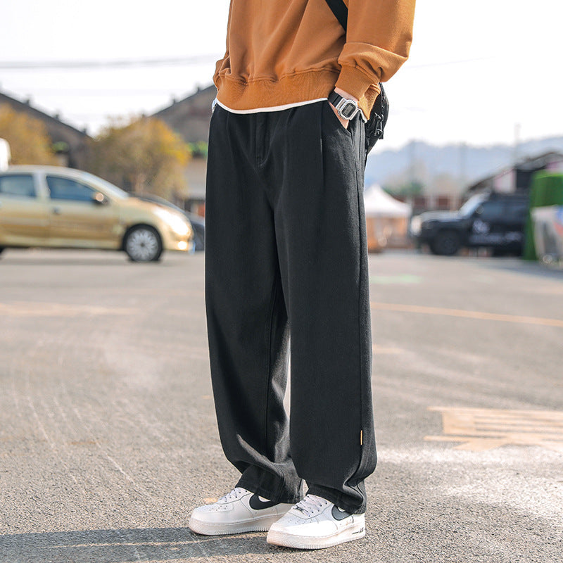 Levoire | Pantalon Baggy Droit Confort Et Élégance Pour Chaque Jour Noir
