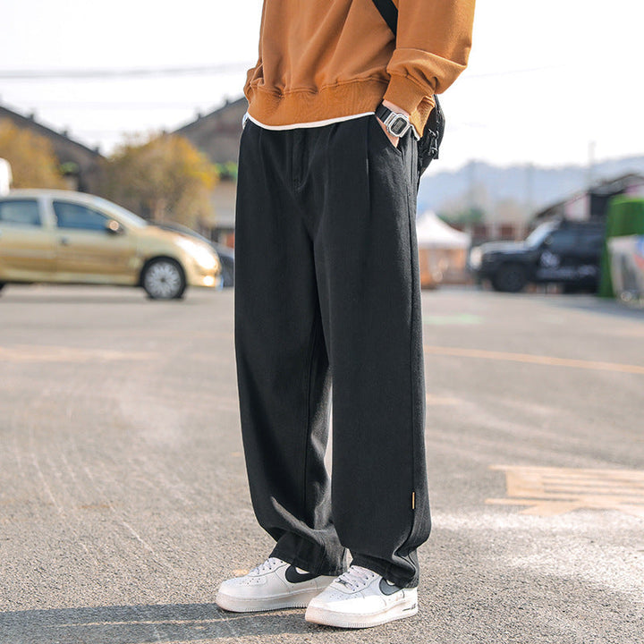 Levoire | Pantalon Baggy Droit Confort Et Élégance Pour Chaque Jour Noir