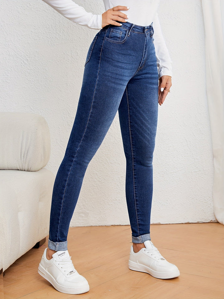 Levoire | Vert Olive Femme Jean Slim Fit Taille Haute