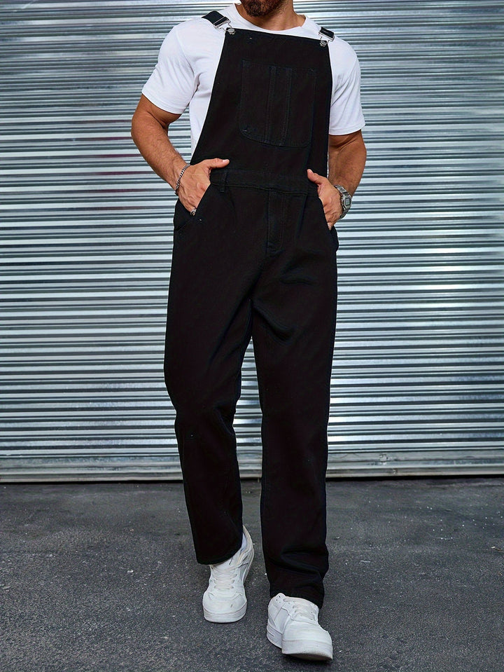 Levoire | Slim Fit Denim Overall Dans Une Couleur Unie