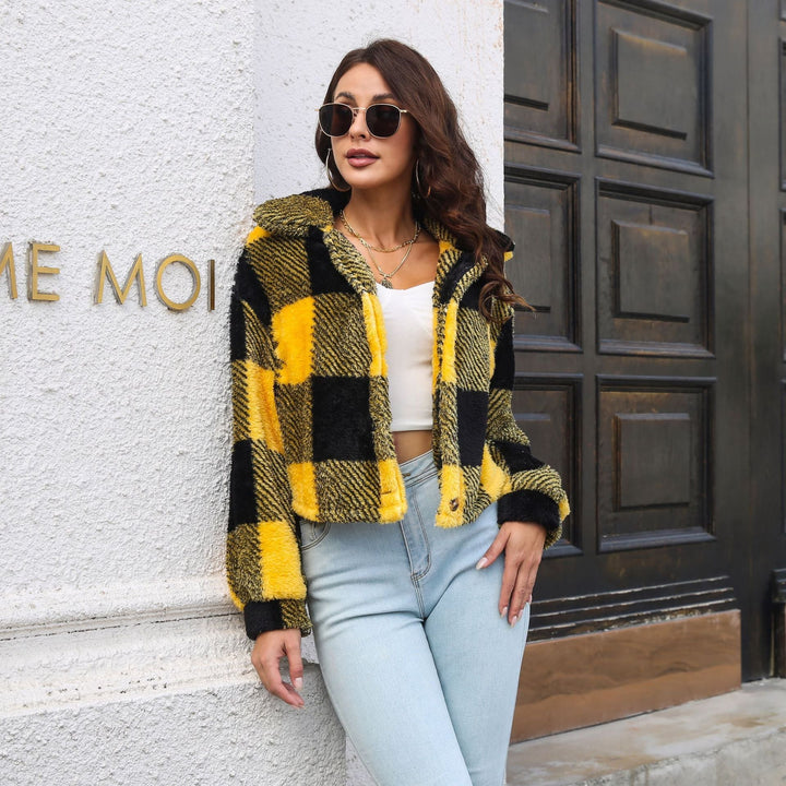 Levoire | Veste À Carreaux Réversible En Velours Pour Femmes