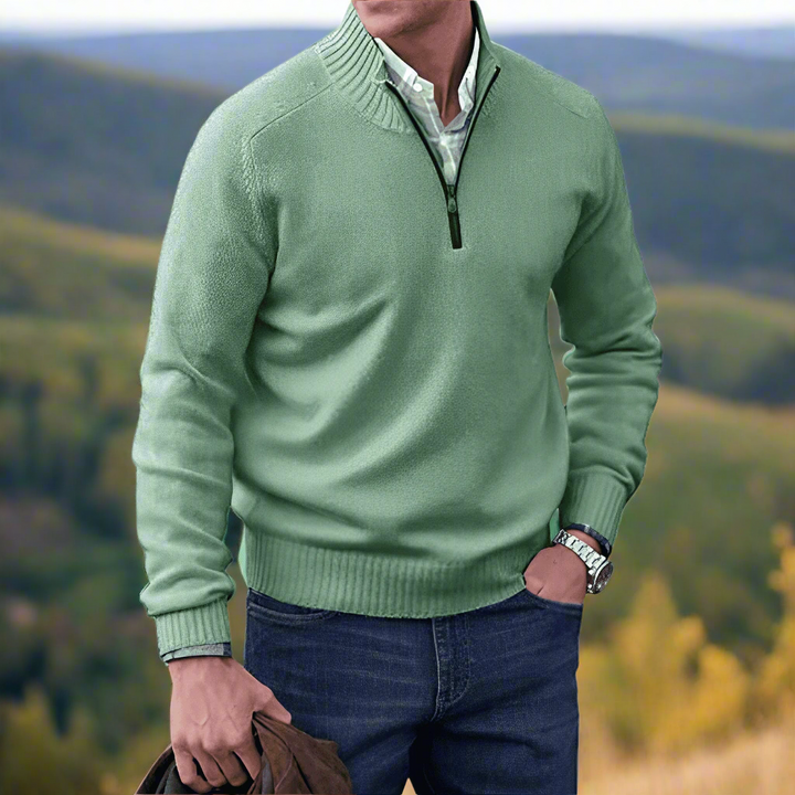 Levoire | Mitten En Tricot Zippé Avec Sensation De Cachemire Vert