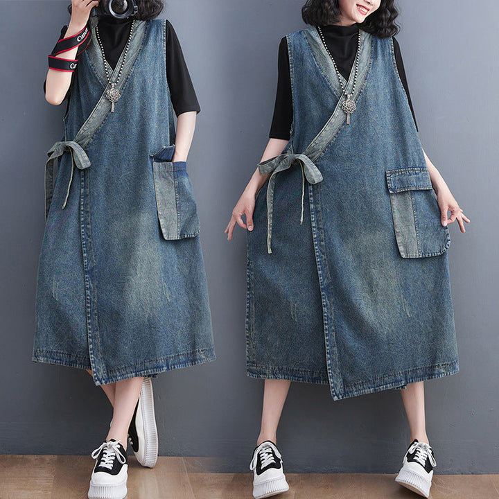 Levoire | Robe En Jean Avec Fermeture À Boutons Continue