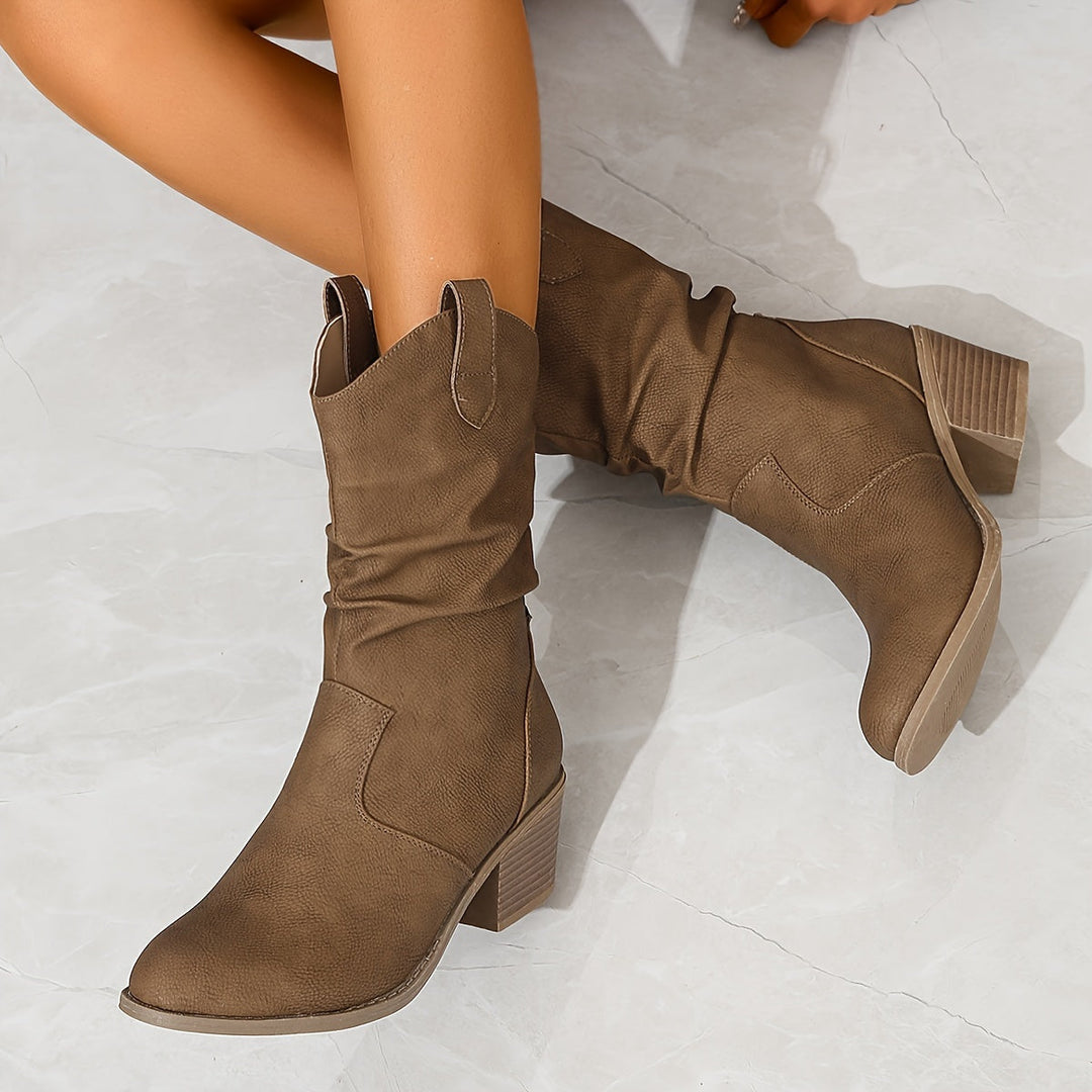 Levoire | Bottes Slouch À Talon Épais Pour Femmes