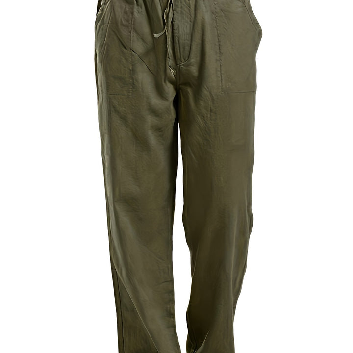 Levoire | Pantalons Pour Hommes En Mélange De Coton Et De Lin Avec Une Taille Élastique Décontractée
