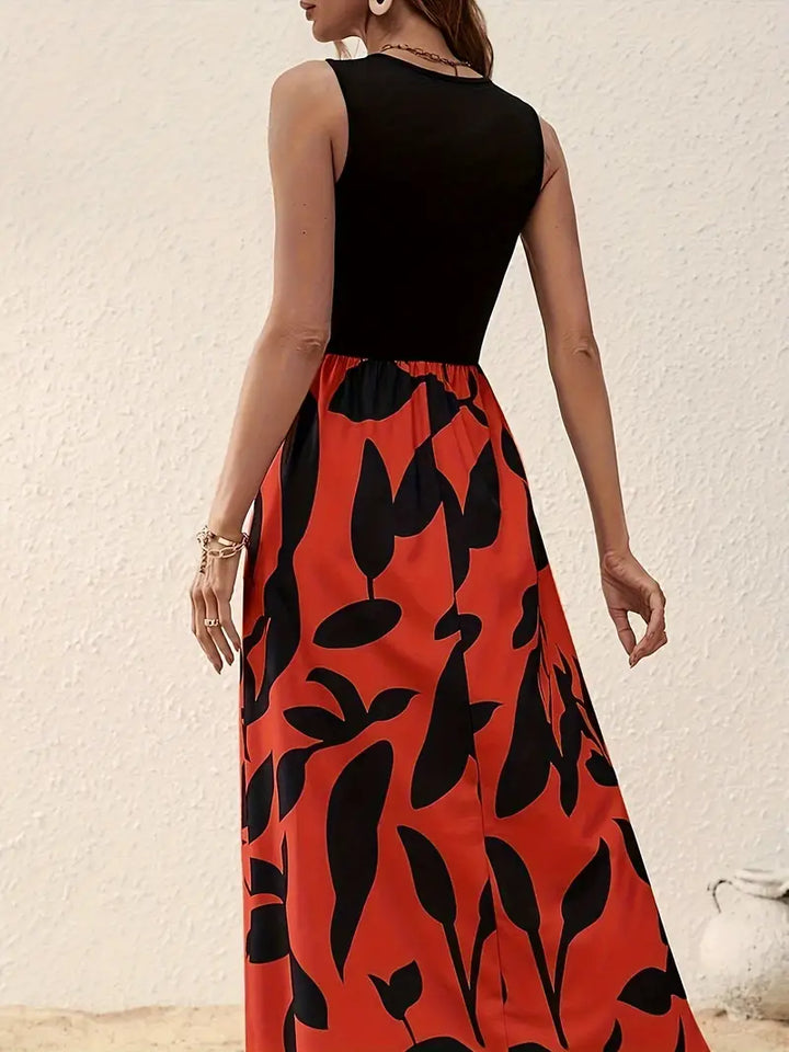 Levoire | Robe Maxi Sans Manches Avec Imprimé Géométrique