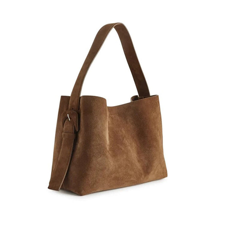 Levoire | Sac Porté Main En Daim Avec Boucle De Ceinture Souvent Braun