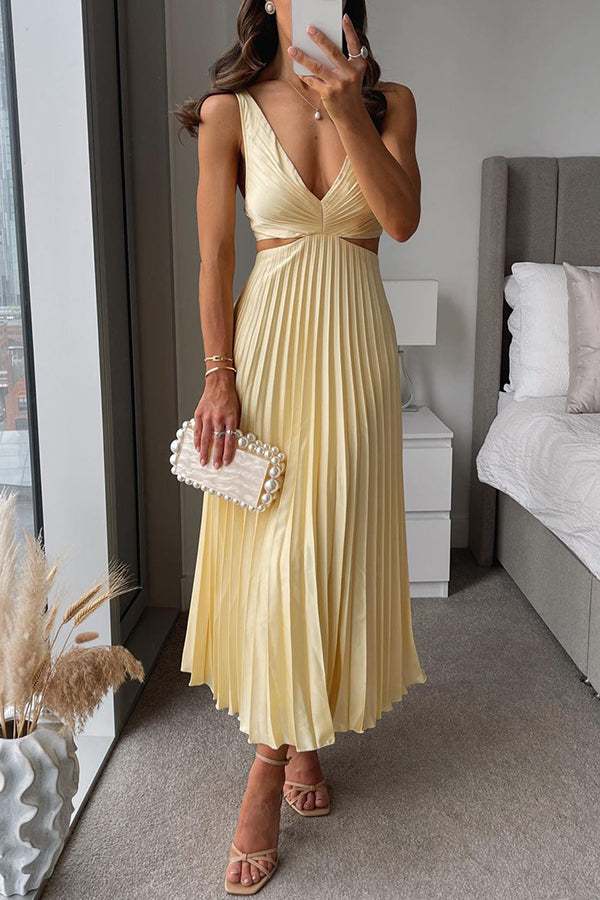 Levoire | Robe Midi Élégante Jaune
