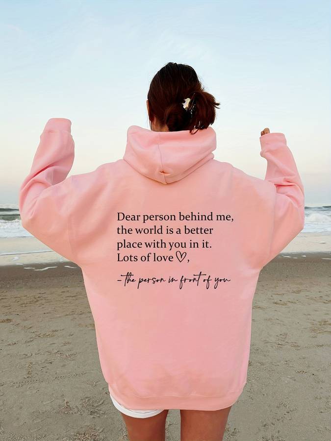 Levoire | Sweat-Shirt Surdimensionné Avec Une Citation Au Dos Rosa
