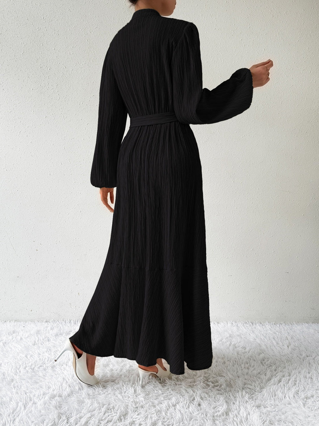 Levoire | Robe À Manches Longues Et Ceinture À Nœuds
