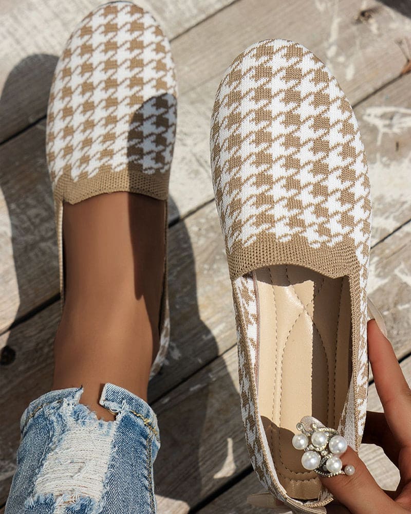 Levoire | Chaussures En Tissu Doux À Carreaux