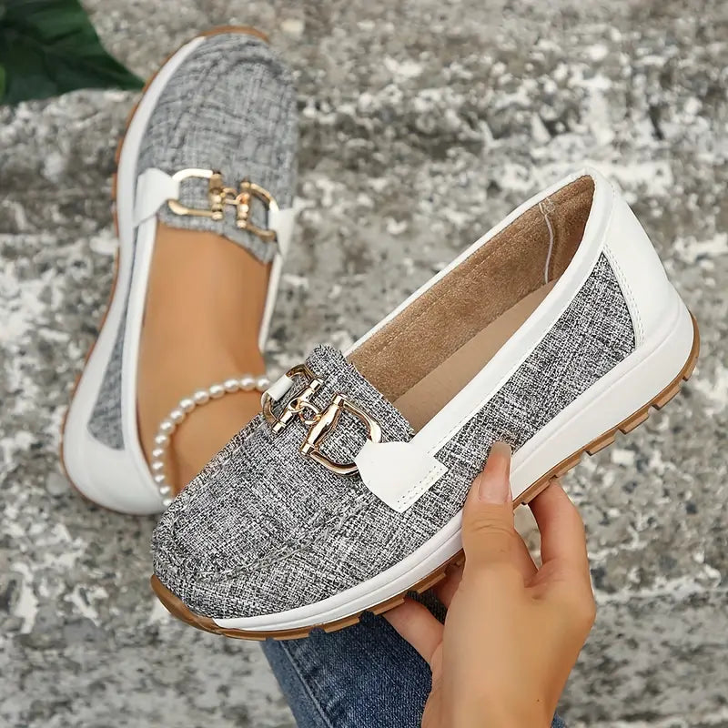 Levoire | Rento Slip On Tennis Avec Détails En Chaîne Pour Femmes Gris