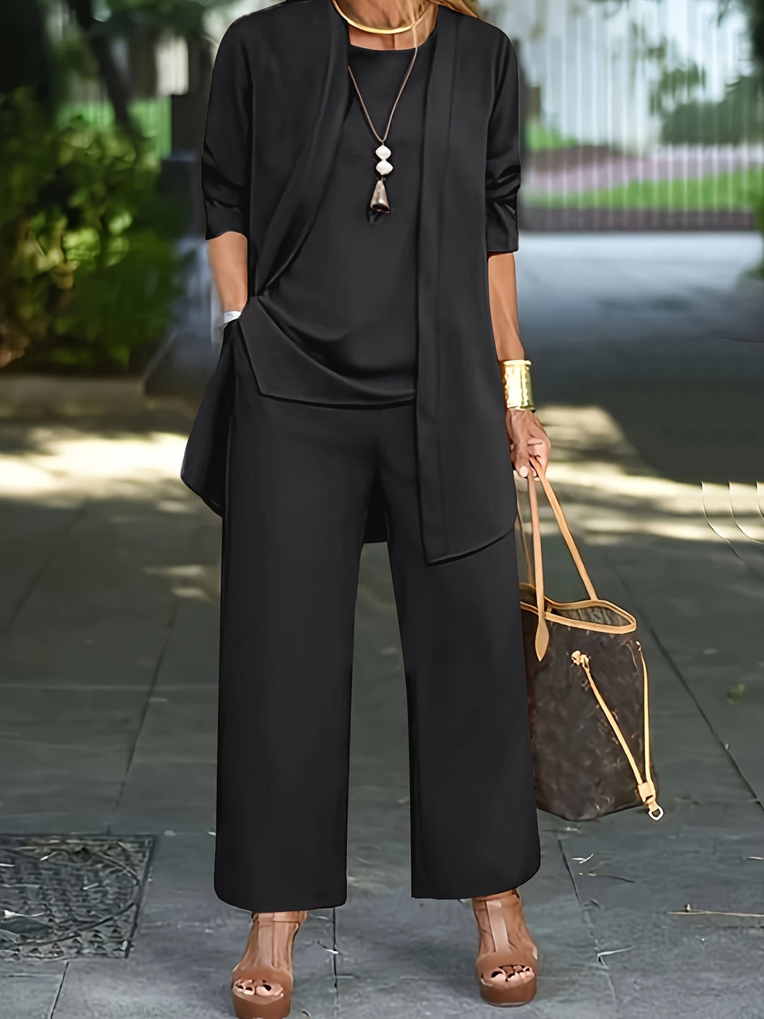 Levoire | Chic Trois Pices Ensemble Noir