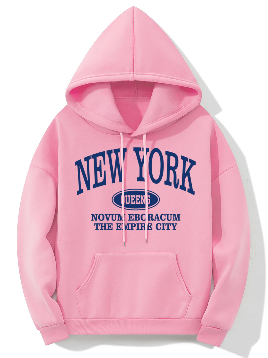 Levoire | Sweat À Capuche Avec Impression D'Imprimerie De New York Et Poche Kangourou Couleur rose