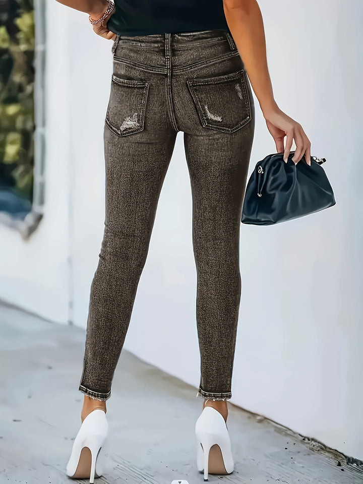 Levoire | Pantalons Skinny Taille Haute Tendance & Polyvalents En Bleu Classique
